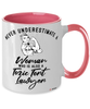 Toxic Tort Lawyer Mug Never Underestimate A Woman Who Is Also A Toxic Tort Lawyer Coffee Cup Two Tone Pink 11oz