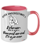 Biomechanical Engineer Mug Never Underestimate A Woman Who Is Also A Biomechanical Engineer Coffee Cup Two Tone Pink 11oz