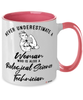 Biological Science Technician Mug Never Underestimate A Woman Who Is Also A Biological Science Tech Coffee Cup Two Tone Pink 11oz