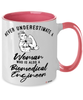 Biomedical Engineer Mug Never Underestimate A Woman Who Is Also A Biomedical Engineer Coffee Cup Two Tone Pink 11oz