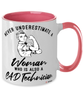 CAD Technician Mug Never Underestimate A Woman Who Is Also A CAD Tech Coffee Cup Two Tone Pink 11oz