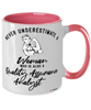 Quality Assurance Analyst Mug Never Underestimate A Woman Who Is Also A Quality Assurance Analyst Coffee Cup Two Tone Pink 11oz