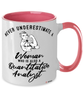 Quantitative Analyst Mug Never Underestimate A Woman Who Is Also A Quantitative Analyst Coffee Cup Two Tone Pink 11oz