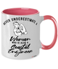 Coastal Engineer Mug Never Underestimate A Woman Who Is Also A Coastal Engineer Coffee Cup Two Tone Pink 11oz