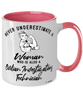 Civilian Investigations Technician Mug Never Underestimate A Woman Who Is Also A Civilian Investigations Tech Coffee Cup Two Tone Pink 11oz