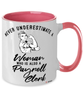 Payroll Clerk Mug Never Underestimate A Woman Who Is Also A Payroll Clerk Coffee Cup Two Tone Pink 11oz