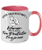 Fire Protection Engineer Mug Never Underestimate A Woman Who Is Also A Fire Protection Engineer Coffee Cup Two Tone Pink 11oz