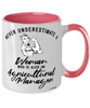 Agricultural Manager Mug Never Underestimate A Woman Who Is Also An Agricultural Manager Coffee Cup Two Tone Pink 11oz