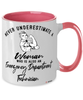 Emergency Department Technician Mug Never Underestimate A Woman Who Is Also An Emergency Department Tech Coffee Cup Two Tone Pink 11oz