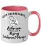 Business Development Manager Mug Never Underestimate A Woman Who Is Also A Business Development Manager Coffee Cup Two Tone Pink 11oz