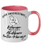 Childcare Center Manager Mug Never Underestimate A Woman Who Is Also A Childcare Center Manager Coffee Cup Two Tone Pink 11oz