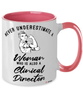 Clinical Director Mug Never Underestimate A Woman Who Is Also A Clinical Director Coffee Cup Two Tone Pink 11oz