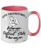 District Sales Manager Mug Never Underestimate A Woman Who Is Also A District Sales Manager Coffee Cup Two Tone Pink 11oz