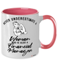 Financial Manager Mug Never Underestimate A Woman Who Is Also A Financial Manager Coffee Cup Two Tone Pink 11oz