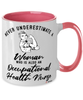 Occupational Health Nurse Mug Never Underestimate A Woman Who Is Also An Occupational Health Nurse Coffee Cup Two Tone Pink 11oz