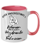 Hydraulic Technician Mug Never Underestimate A Woman Who Is Also A Hydraulic Tech Coffee Cup Two Tone Pink 11oz