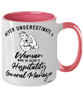 Hospitality General Manager Mug Never Underestimate A Woman Who Is Also A Hospitality General Manager Coffee Cup Two Tone Pink 11oz