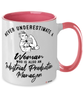 Industrial Production Manager Mug Never Underestimate A Woman Who Is Also An Industrial Production Manager Coffee Cup Two Tone Pink 11oz