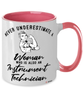 Instrument Technician Mug Never Underestimate A Woman Who Is Also An Instrument Tech Coffee Cup Two Tone Pink 11oz