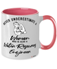 Water Resources Engineer Mug Never Underestimate A Woman Who Is Also A Water Resources Engineer Coffee Cup Two Tone Pink 11oz
