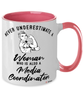 Media Coordinator Mug Never Underestimate A Woman Who Is Also A Media Coordinator Coffee Cup Two Tone Pink 11oz