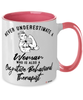 Cognitive Behavioral Therapist Mug Never Underestimate A Woman Who Is Also A Cognitive Behavioral Therapist Coffee Cup Two Tone Pink 11oz