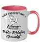 Public Relations Specialist Mug Never Underestimate A Woman Who Is Also A Public Relations Specialist Coffee Cup Two Tone Pink 11oz