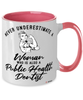 Public Health Dentist Mug Never Underestimate A Woman Who Is Also A Public Health Dentist Coffee Cup Two Tone Pink 11oz