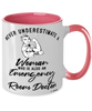 ER Doctor Mug Never Underestimate A Woman Who Is Also An Emergency Room Doctor Coffee Cup Two Tone Pink 11oz