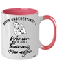 Training Manager Mug Never Underestimate A Woman Who Is Also A Training Manager Coffee Cup Two Tone Pink 11oz