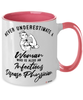 Infectious Disease Physician Mug Never Underestimate A Woman Who Is Also An Infectious Disease Physician Coffee Cup Two Tone Pink 11oz
