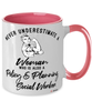 Policy Planning Social Worker Mug Never Underestimate A Woman Who Is Also A Policy Planning Social Worker Coffee Cup Two Tone Pink 11oz