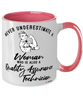 Quality Assurance Technician Mug Never Underestimate A Woman Who Is Also A Quality Assurance Tech Coffee Cup Two Tone Pink 11oz