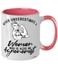 Agronomist Mug Never Underestimate A Woman Who Is Also An Agronomist Coffee Cup Two Tone Pink 11oz