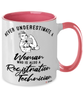 Registration Technician Mug Never Underestimate A Woman Who Is Also A Registration Tech Coffee Cup Two Tone Pink 11oz