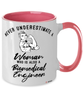 Biomedical Engineer Mug Never Underestimate A Woman Who Is Also A Biomedical Engineer Coffee Cup Two Tone Pink 11oz