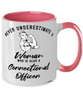 Correctional Officer Mug Never Underestimate A Woman Who Is Also A Correctional Officer Coffee Cup Two Tone Pink 11oz