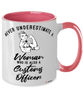 Customs Officer Mug Never Underestimate A Woman Who Is Also A Customs Officer Coffee Cup Two Tone Pink 11oz