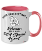 DEA Mug Never Underestimate A Woman Who Is Also A DEA Special Agent Coffee Cup Two Tone Pink 11oz