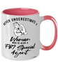 FBI Mug Never Underestimate A Woman Who Is Also A FBI Special Agent Coffee Cup Two Tone Pink 11oz