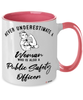 Public Safety Officer Mug Never Underestimate A Woman Who Is Also A Public Safety Officer Coffee Cup Two Tone Pink 11oz