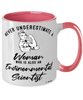 Environmental Scientist Mug Never Underestimate A Woman Who Is Also An Environmental Scientist Coffee Cup Two Tone Pink 11oz