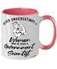 Government Scientist Mug Never Underestimate A Woman Who Is Also A Government Scientist Coffee Cup Two Tone Pink 11oz