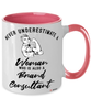 BrConsultant Mug Never Underestimate A Woman Who Is Also A BrConsultant Coffee Cup Two Tone Pink 11oz