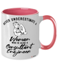 Consultant Engineer Mug Never Underestimate A Woman Who Is Also A Consultant Engineer Coffee Cup Two Tone Pink 11oz