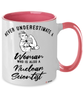 Nuclear Scientist Mug Never Underestimate A Woman Who Is Also A Nuclear Scientist Coffee Cup Two Tone Pink 11oz