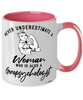 Geropsychologist Mug Never Underestimate A Woman Who Is Also A Geropsychologist Coffee Cup Two Tone Pink 11oz
