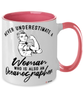 Oceanographer Mug Never Underestimate A Woman Who Is Also An Oceanographer Coffee Cup Two Tone Pink 11oz