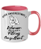 Fitness Consultant Mug Never Underestimate A Woman Who Is Also A Fitness Consultant Coffee Cup Two Tone Pink 11oz