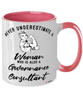 Governance Consultant Mug Never Underestimate A Woman Who Is Also A Governance Consultant Coffee Cup Two Tone Pink 11oz